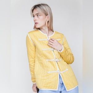 Rachel Antonoff Yellow Quilt Jacket